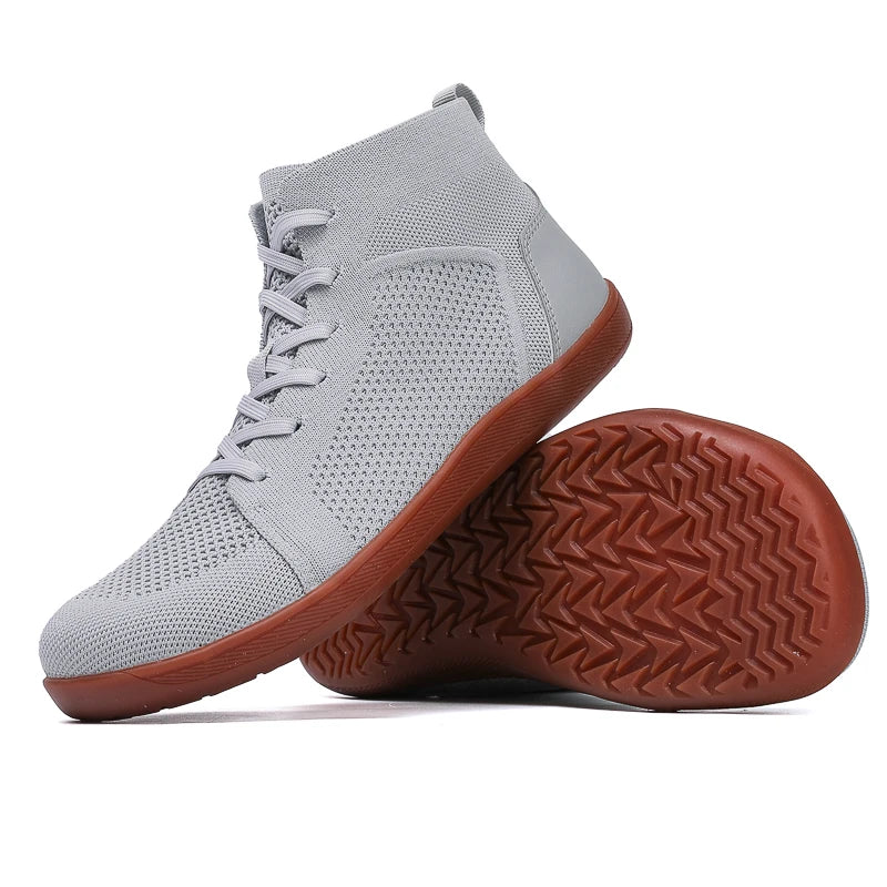 Men's And Women's High Top Barefoot Walking Shoes, Wide Toe Loose Shoes, Suitable For Comprehensive Training In The Gym And Driv