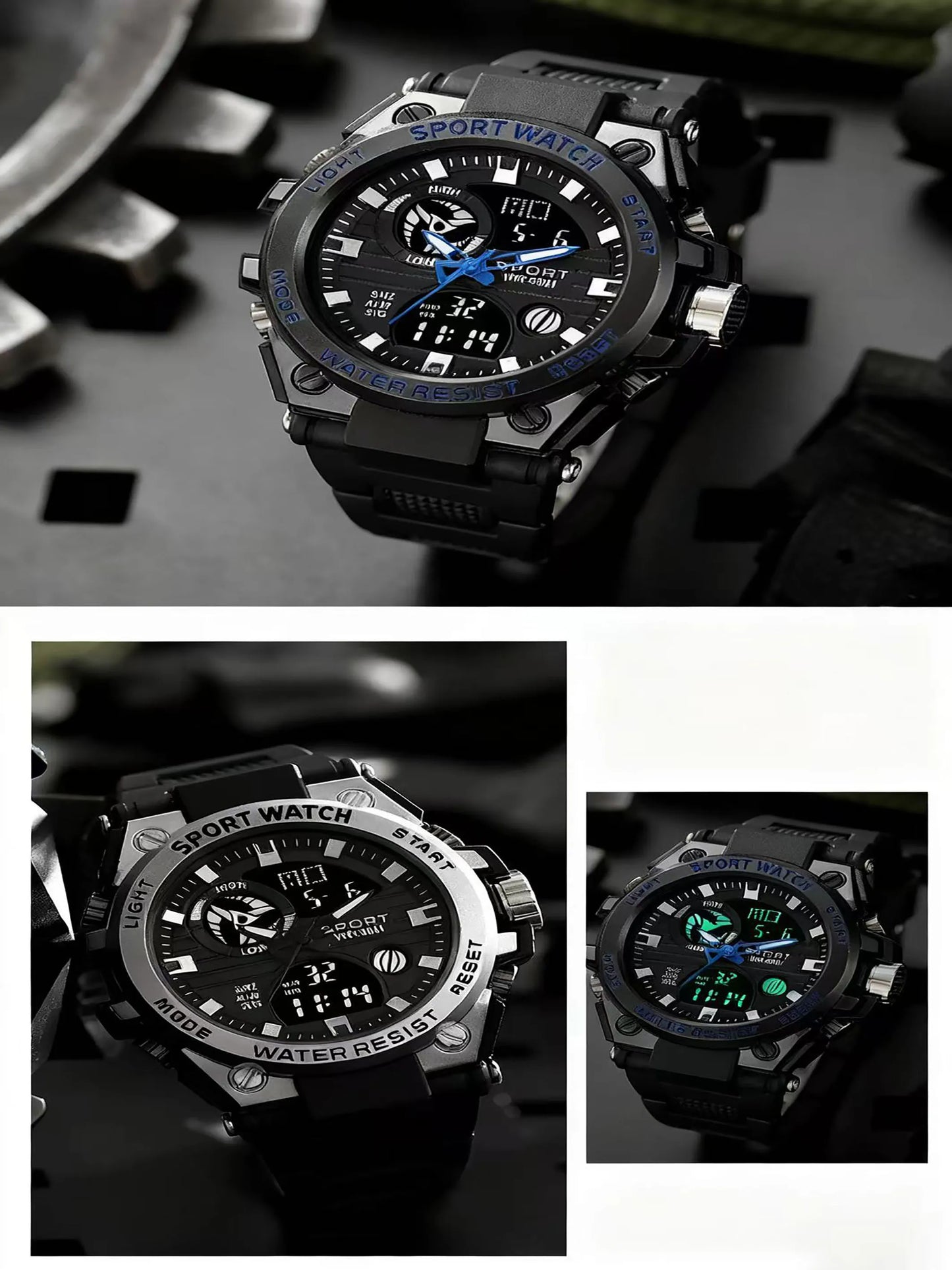 Electronic watch for men, students, junior and senior high school students, teenagers, multi-functional sports, high-quality men