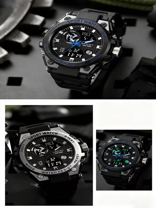 Electronic watch for men, students, junior and senior high school students, teenagers, multi-functional sports, high-quality men