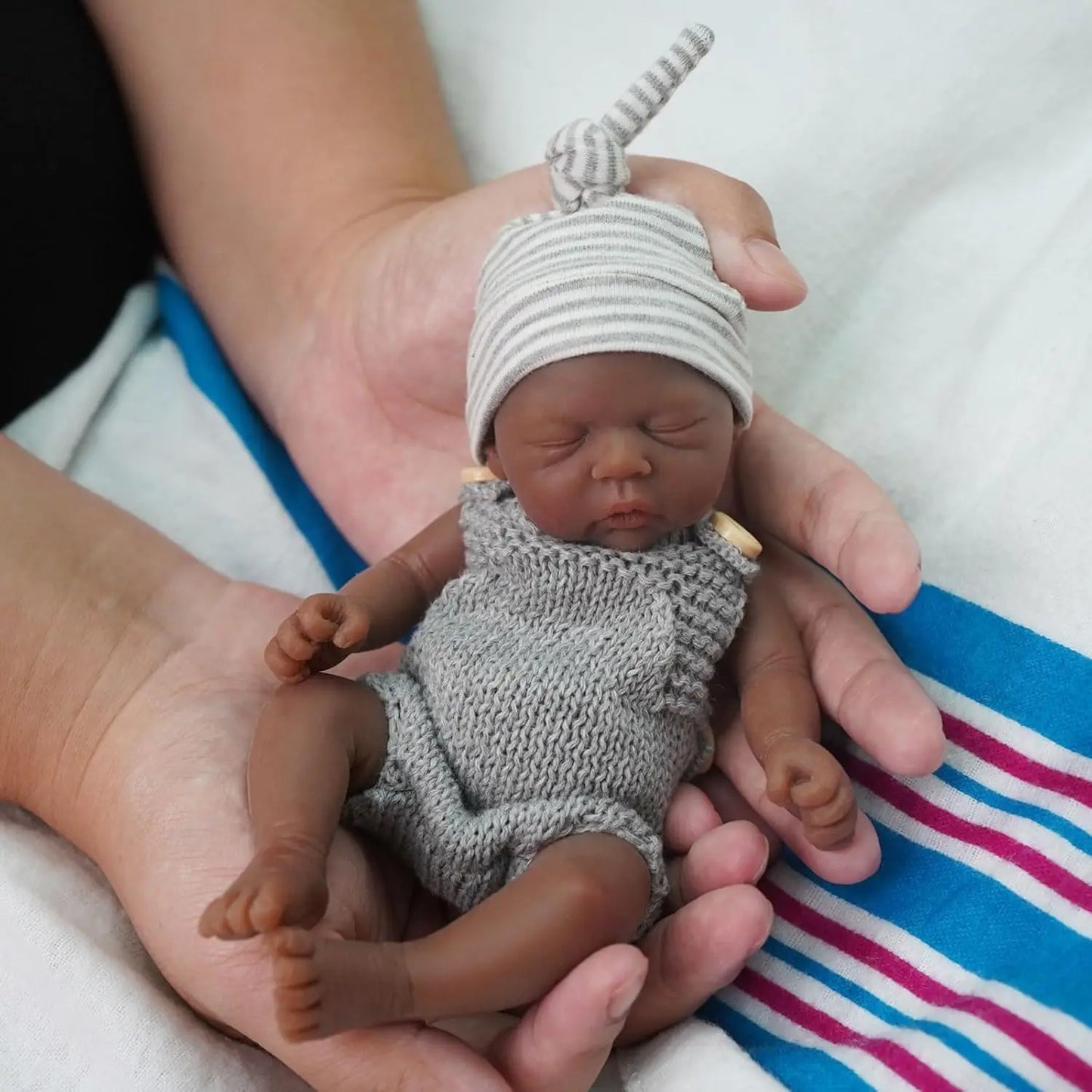 Reborn Baby Dolls 7 Inch Full Silicone Body Black Baby Doll Boy Andy Mini Realistic Newborn Baby Dolls For kids gift