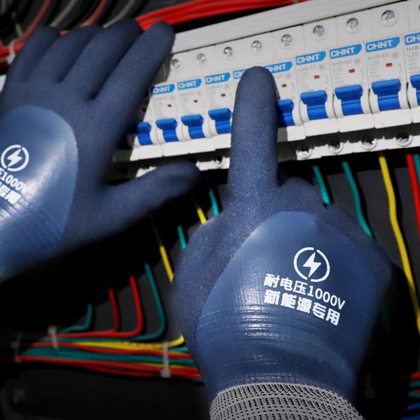 Voltage Resistant Electrician Gloves 1000V Electrical Insulated Gloves Rubber Electrician Insulating Gloves for Men