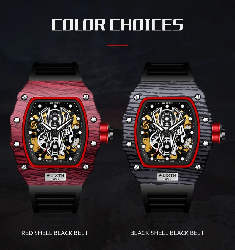 Automatic Watch Mechanical Watches for Man Barrel Type Mechanical Watch Men Waterproof Luminous Business Men Montre Homme