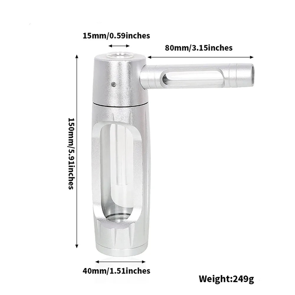 Handheld Smoking Pipe Grass Hookah Set with Dry Burning Glass Tobacco Bowl Cigarette Filters Shisha Pipes Smoke Accessories