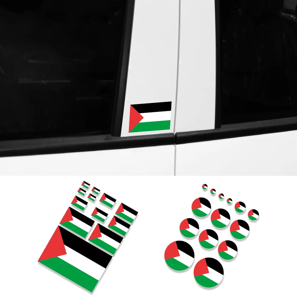 Palestine Flag Car Stickers Tuning Decor Decal on Bumper Rear Window Windshield Laptop Walls Motorcycle Styling Auto Accessories