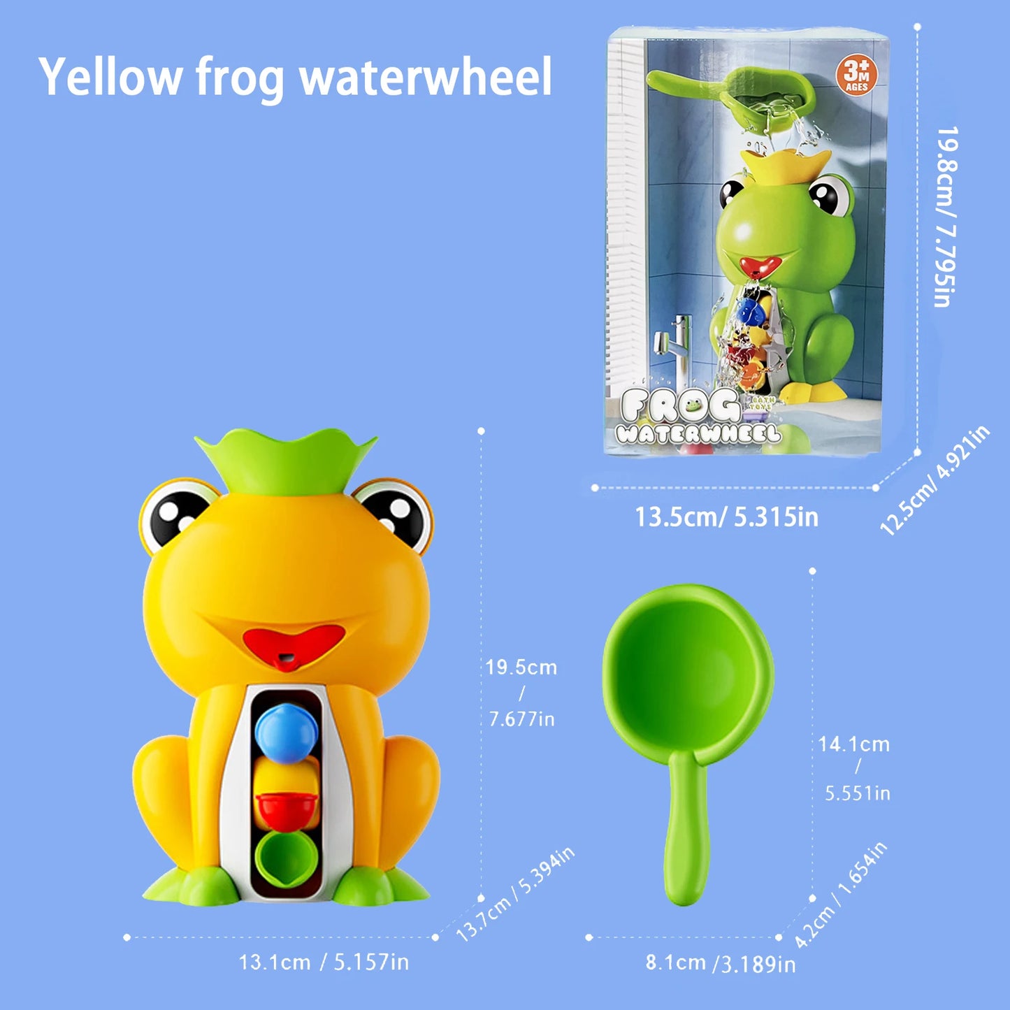 Baby Bath Toys, Children Playing In Water, Frog Water Wheel, Bathroom Bath, Bath Fun Toys