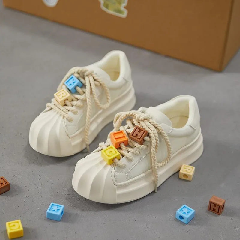 Ladies Shoes Round Toe Women Footwear High On Platform Beige Low Sale Offers Stylish A Light Korean Original Urban 39
