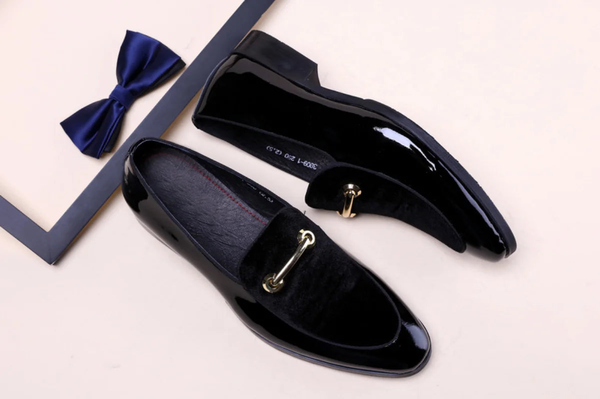 Men's Formal Leather Shoes Patent Leather Luxury Fashion Groom Wedding Shoes Men's Luxury Italian Style Oxford Shoes Ormal Shoes