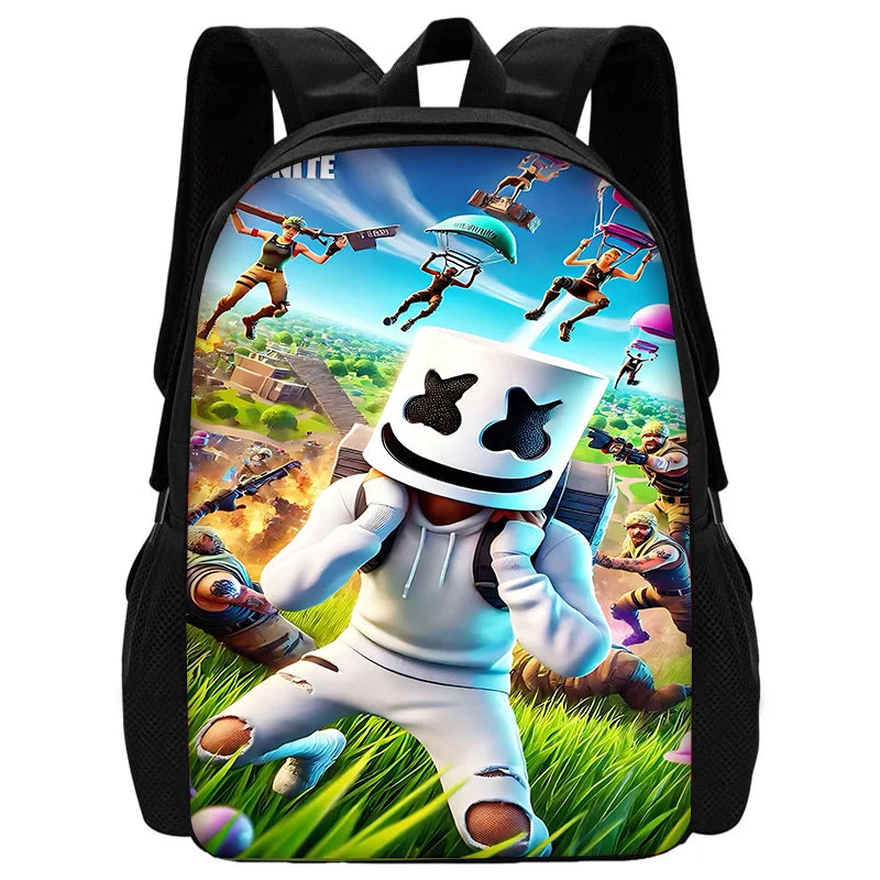 Child School Backpack with Lunch Bags ,Pencil Bags ,Hot Game Design-F-FortniteS School Bags for Boys Girls Best Gift