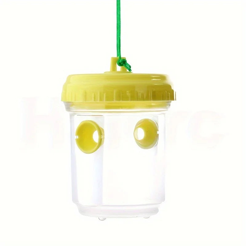Outdoor Insect Trap with Lid Effective Fruit Fly Wasp Catcher Transparent Design Reusable Pest Control Trap for Garden Patio