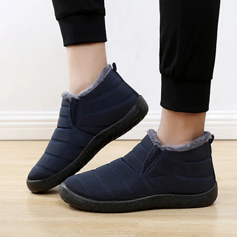 Fashion Men's Snow Boots Ankle High Keep Warm Shoes for Cold Winter Waterproof Outdoor Snow Comfortable Men's Work Boots 2026