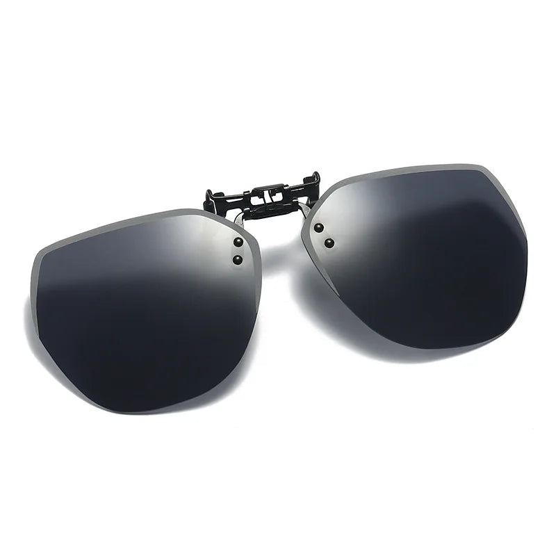 Polarized Clip Sunglasses Men Women Flip Up Photochromic Driving Glasses Mirrored Sun Glasses UV400 Night Vision Fishing Goggle
