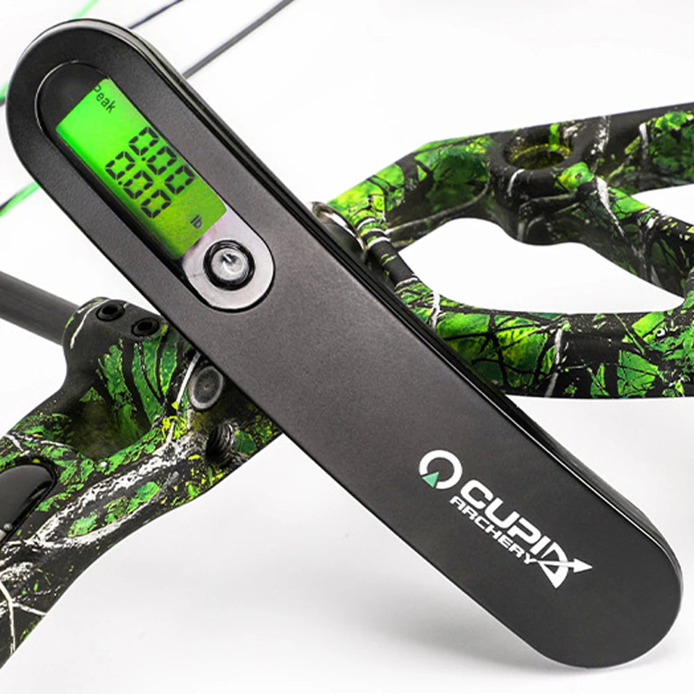 Archery LED Bow Scale 110lbs Draw Weight Weighing Tool Dynamometer Measuring Instrument Hunting Shooting Compound Recurve Bow