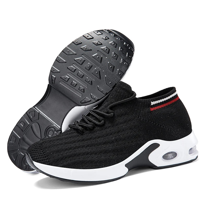 2025 New Women Walking Shoes Fashion Slip on Sock Sneakers Women Casual Breathable Wedges Shoes Ladies Loafers Flats Tenis shoes