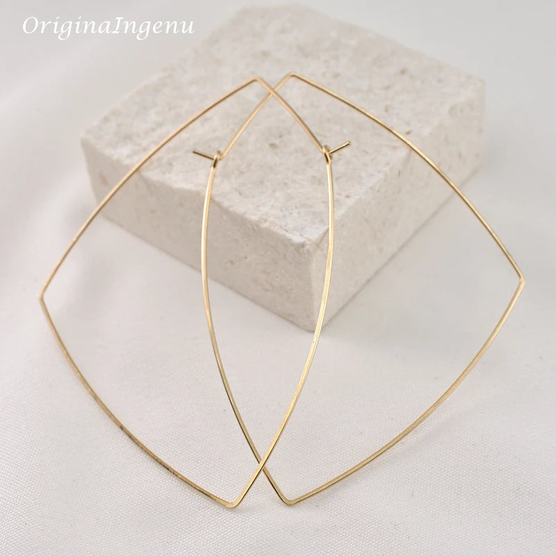 Sterling Silver Triangle Earrings Handmade Jewelry Gold Filled Oorbellen Brinco Vintage Jewelry Pendientes Earrings For Women