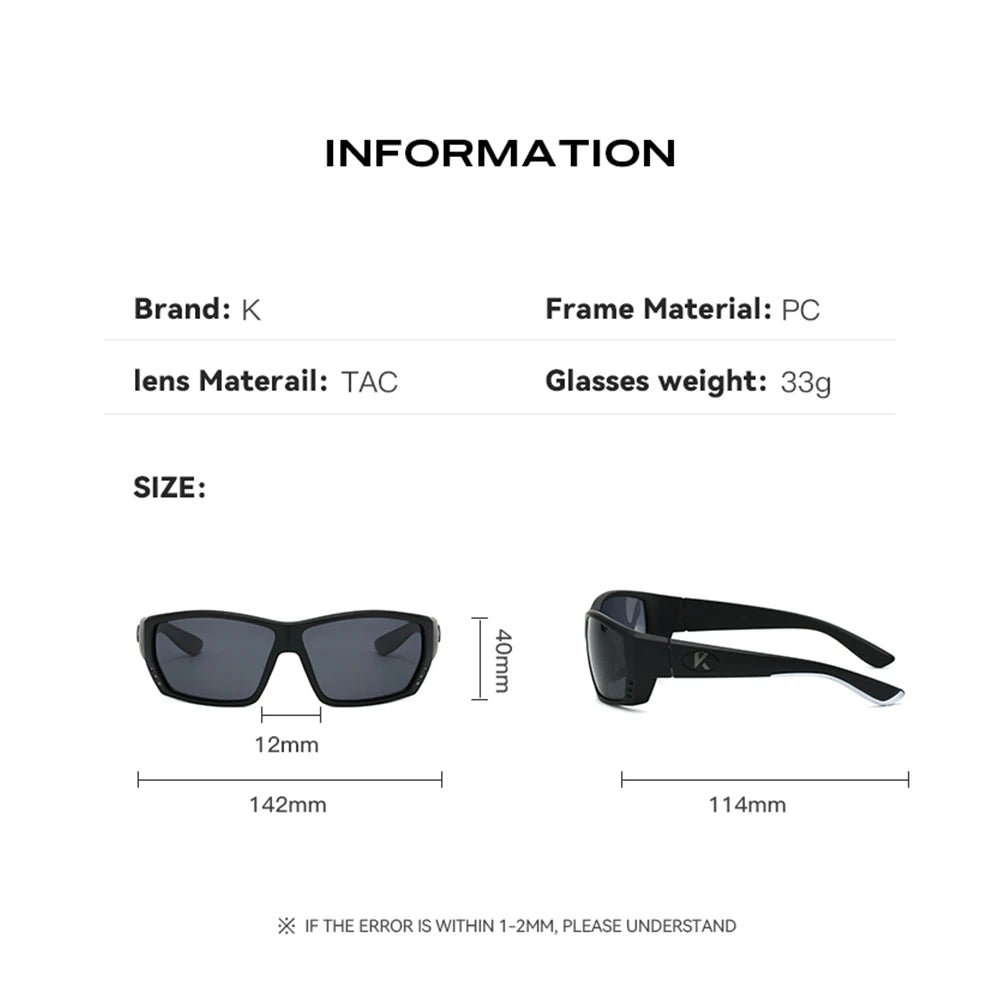 Polarized Sunglasses Men Comprehensive Protection Sun Glasses Comfortable Lightweight Frame Sport Eyeglasses for Driving Fishing