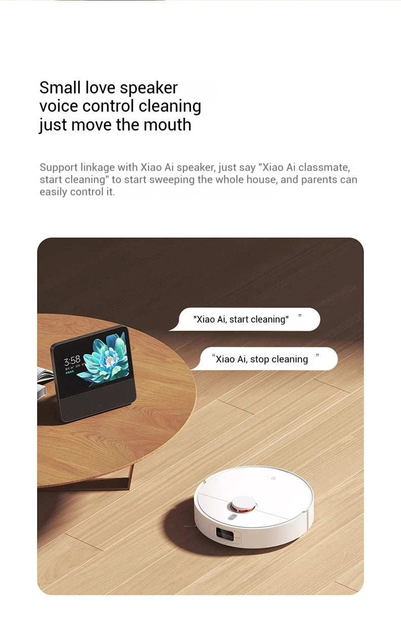 【Xiaomi】 Robot Vacuum H40, 10,000 Pa Powerful Aspiration, Ultra-Accurate Cleaning with Navigation LDS, 2-in-1: Vacuum and Wash