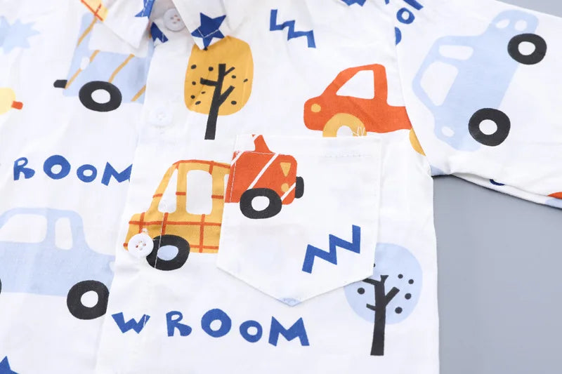 New Spring Autumn Baby Boys Clothes Suit Children Fashion Shirt Pants 2Pcs/Sets Toddler Casual Cartoon Costume Kids Tracksuits