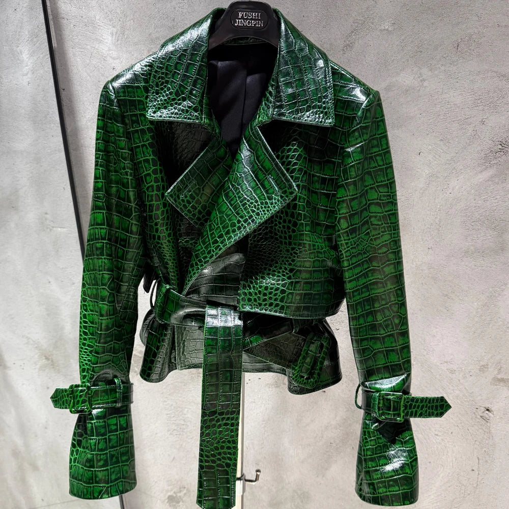 Women Suede Leather Jacket Ladies Casual Fashion Jacket 2025 New Coming Sheepskin Coat