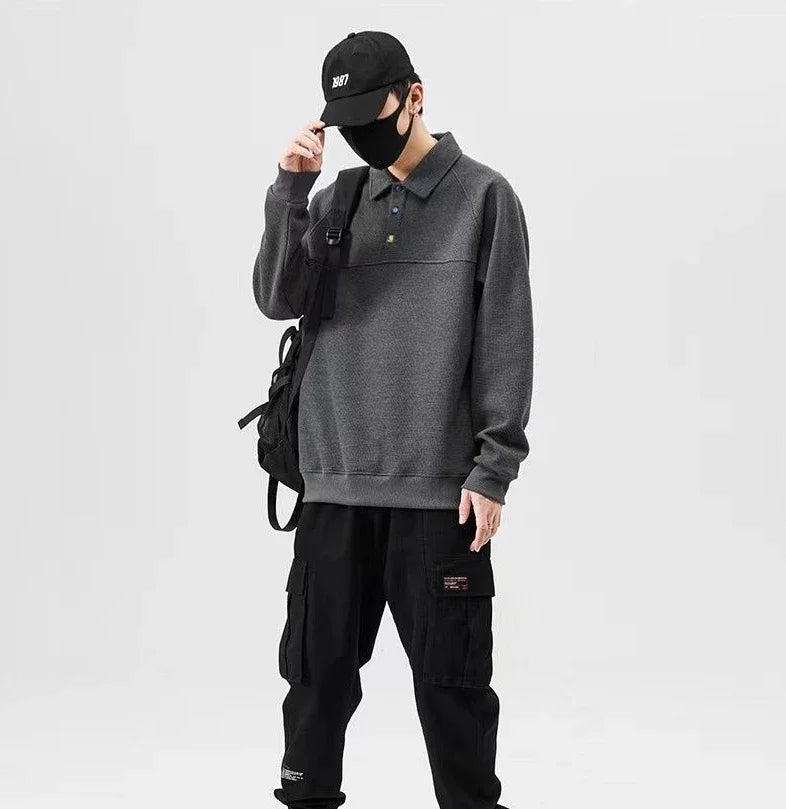 Polo T Shirt for Man Big Size Oversize Men's Clothing Full Sleeve Winter Sweatshirts Fashion Trends 2025 New High Quality Xl Top