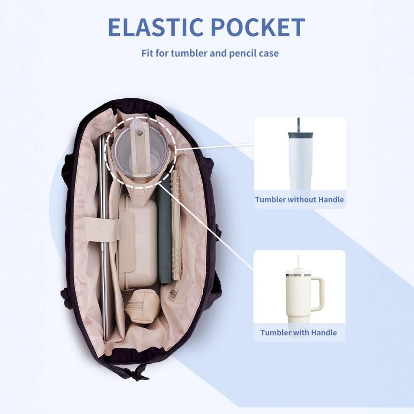 Tote Bags Packet Pouch Women'S Portable Shoulder Handbags With Cup Holder Laptop Outdoor Travel Work Camping Hiking Bags