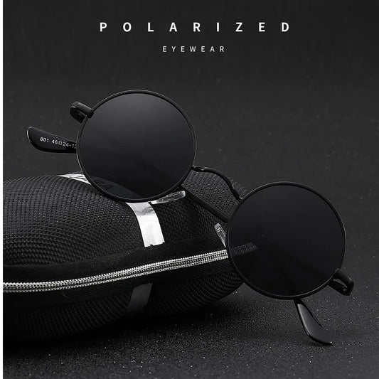 Round Polarized Sunglasses Men Women Retro Sun Glasses Male Female Brand Designer Metal Frame Eyewear Driving Eyeglasses UV400