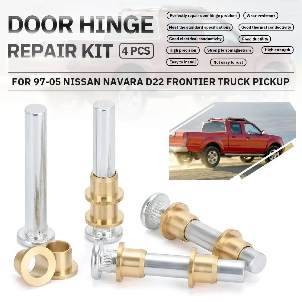 Hot Sale 4PCS pickup modification parts Replacement door hinge repair kit suitable for D22 Nissan Navara 97-05 NAVARA