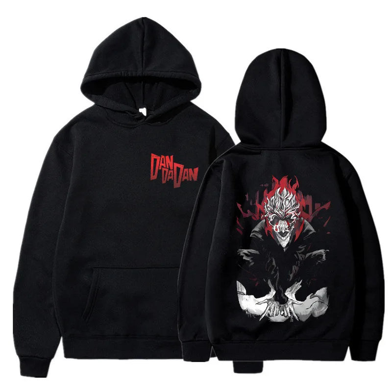 Anime DANDADAN Hoodies Manga Ayase Momo Okarun Hoodie Men Women Casual Hoodie Fashion Streetwear Dan Da Dan Hooded Sweatshirts