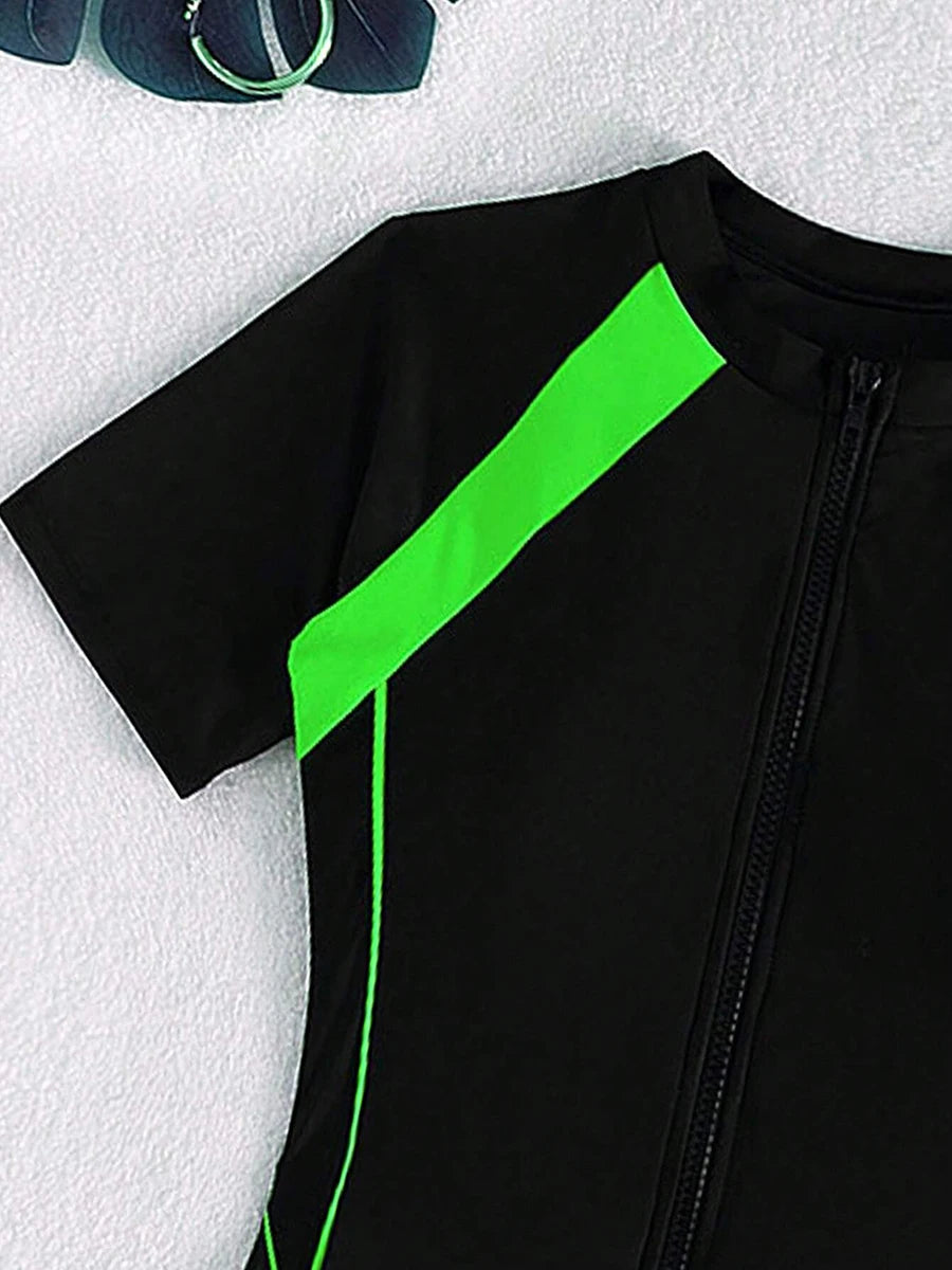 Short Sleeve Surfing Swimsuit 2026 Slim Bodysuit Swimwear Women One Pieces Rashguard Diving Clothes Bathing Swimming Swim Suit