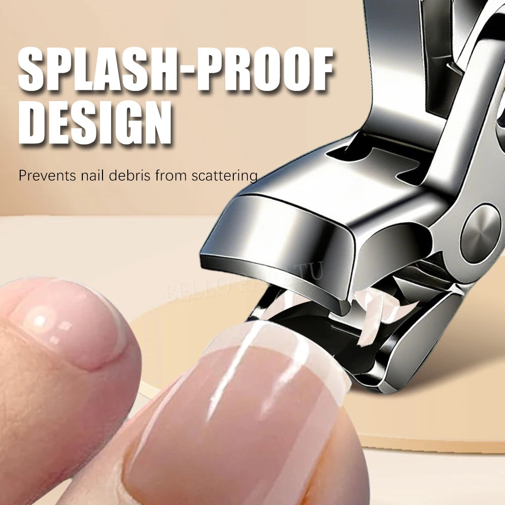 Nail Clipper with Catcher Angled Head Toe Nail Clippers Thick Nails Wide Jaw Opening Toenail Fingernail Clipper