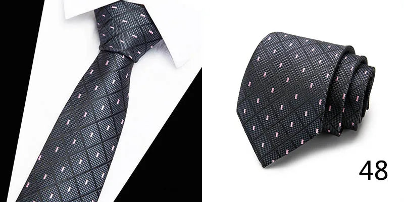Hot Sale Necktie Man 7.5 cm Silk Tie Solid Color Gravatas Suit Accessories Fit Wedding Holiday Party
