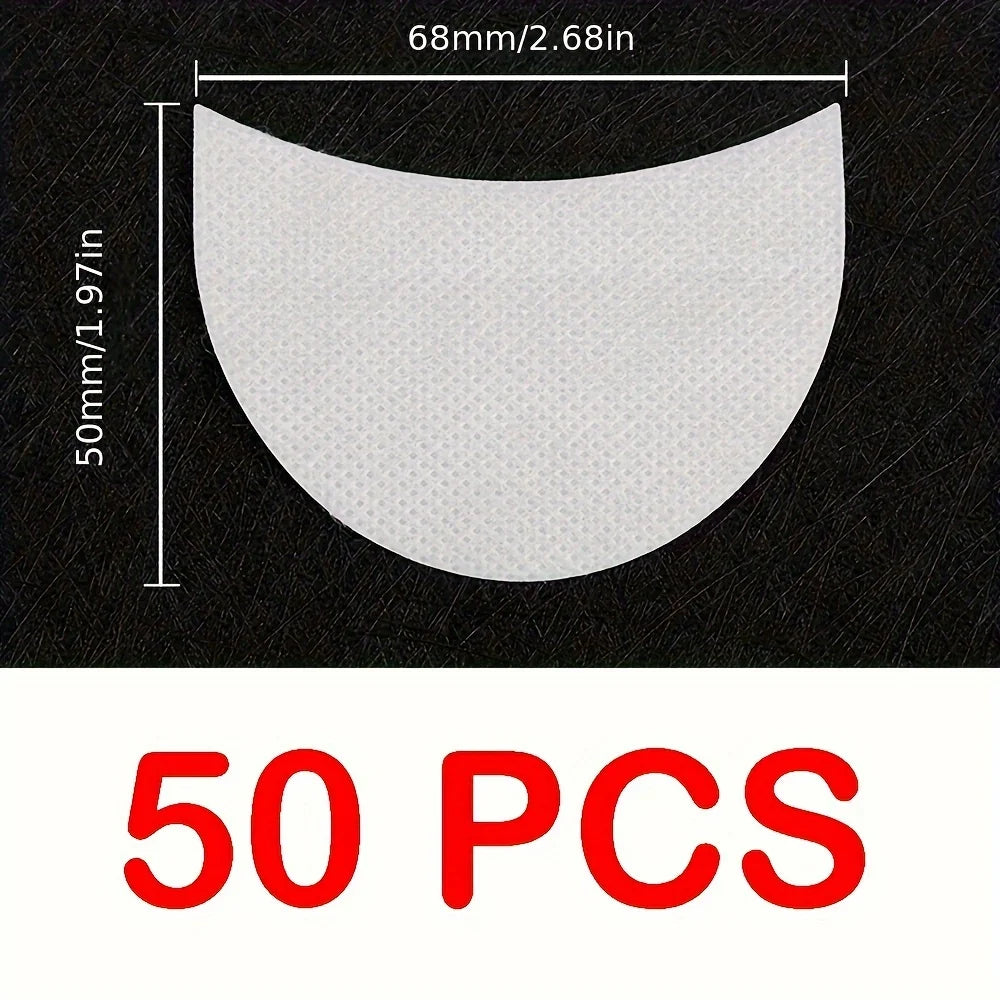 50pcs Lint-Free Eyeliner Shield for Precise Eye Makeup Application and False Eyelash Extension - Eyeshadow Protector Pad