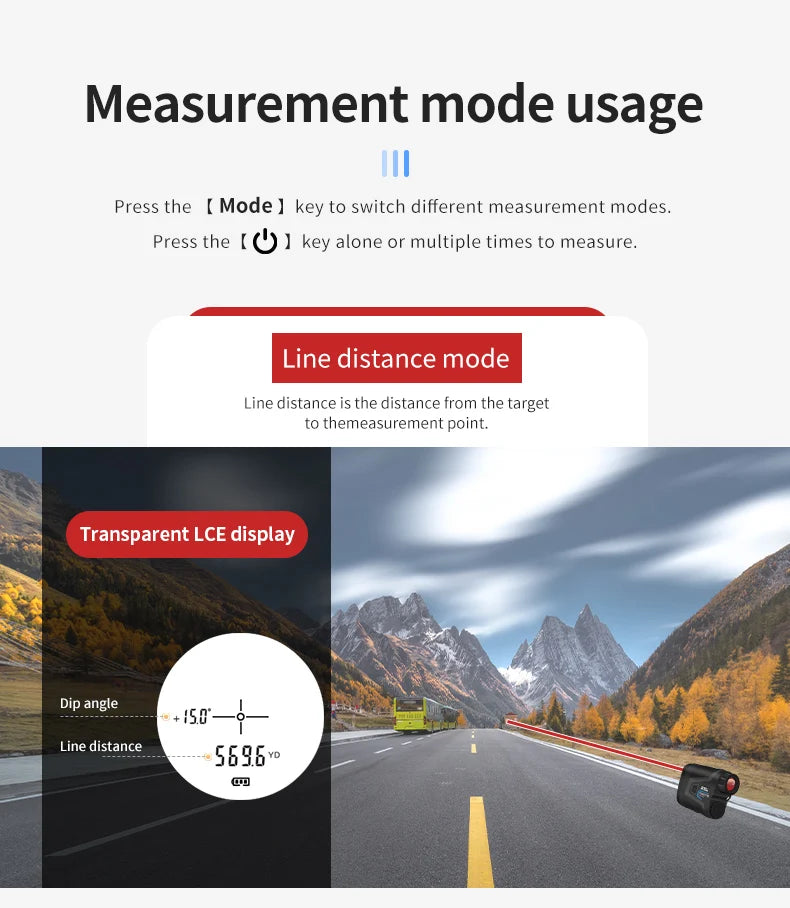 1000m Laser Distance Meter Rangefinder for Golf Rangefinder Hunting Telescope Speed Meter