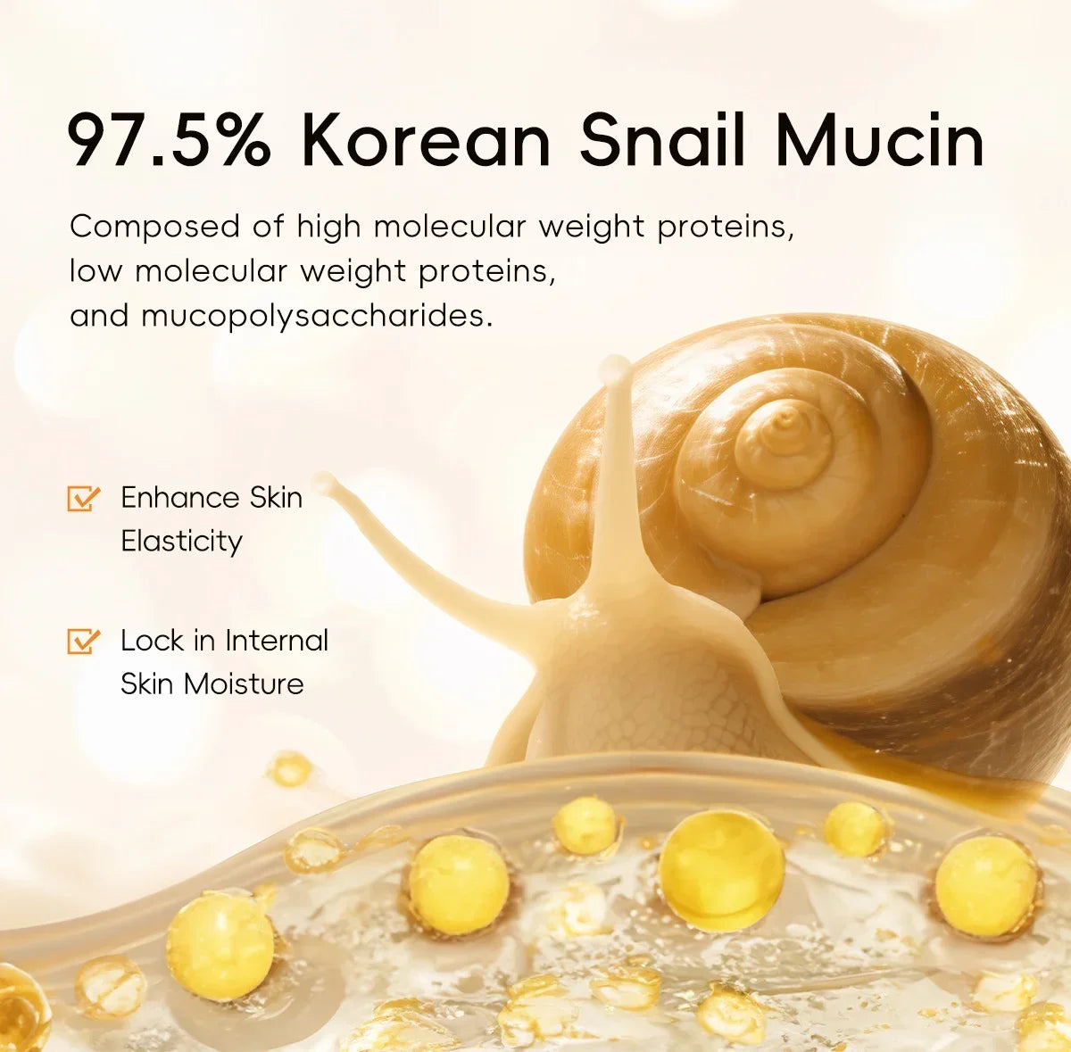 Quiyum 3 Step Set 97.5% Snail Mucin Collagen Hydrating Glowing Skin Korean Skincare