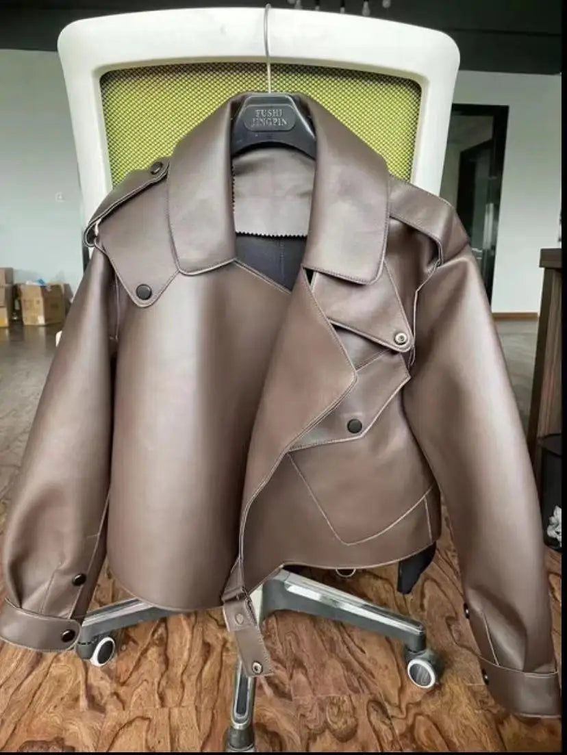 Pink Java QC20003   new arrival real leather jacket  women coat genuine sheep leather coat luxury fashion hot sale dress