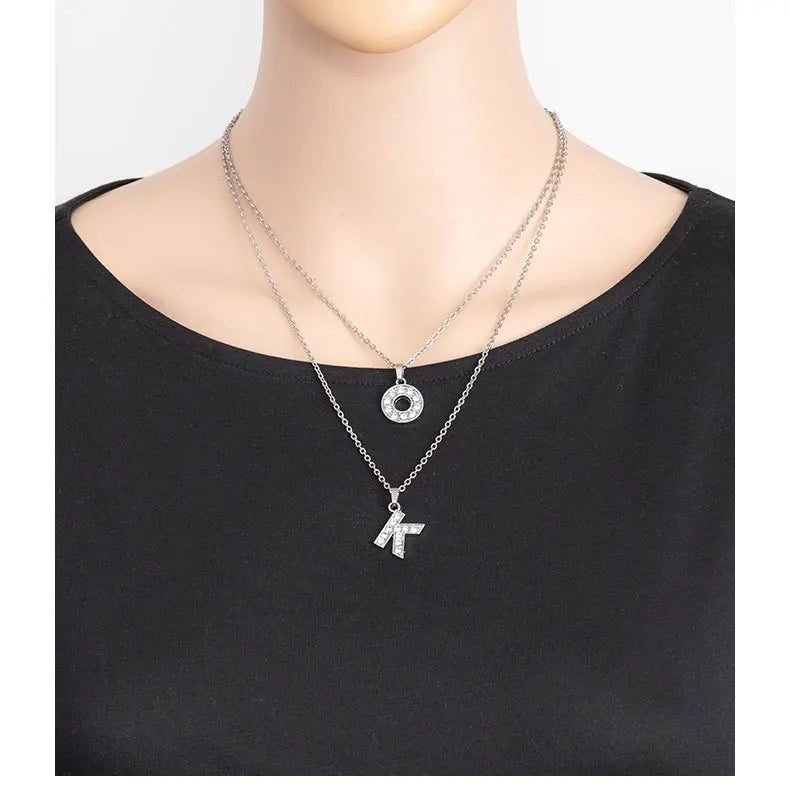 26-Letter Necklace Pendant Alphabet Jewelry Necklace Fashion Decorative Necklace