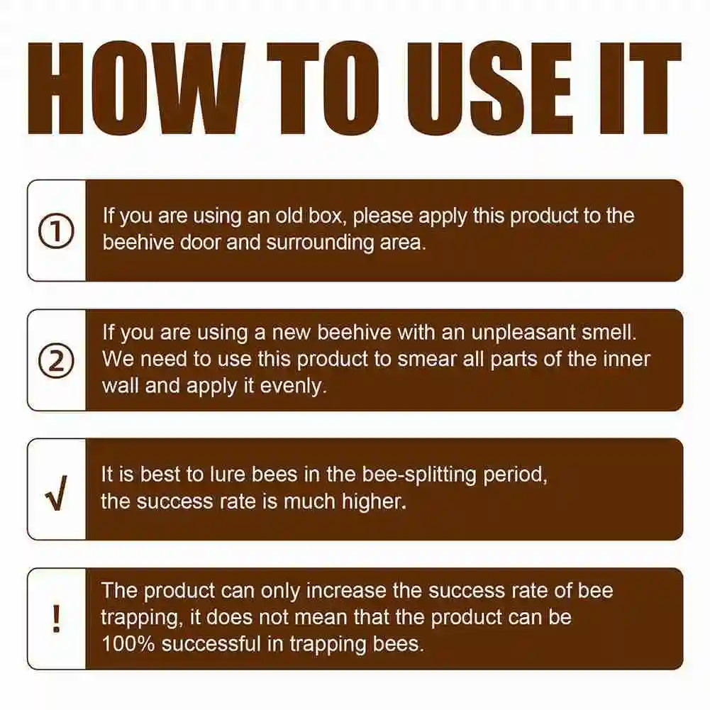 Bee Bait Bee Queen Pheromone Easy Catching Lure Bait Swarm Honey Hive Attract Outdoor Beekeeping Bee Attractant Bait