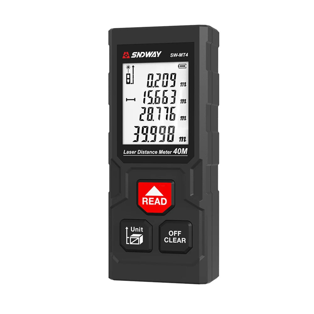 SNDWAY laser distance meter 40M 60M 80M 100M rangefinder trena laser tape range finder build measure device ruler test tool