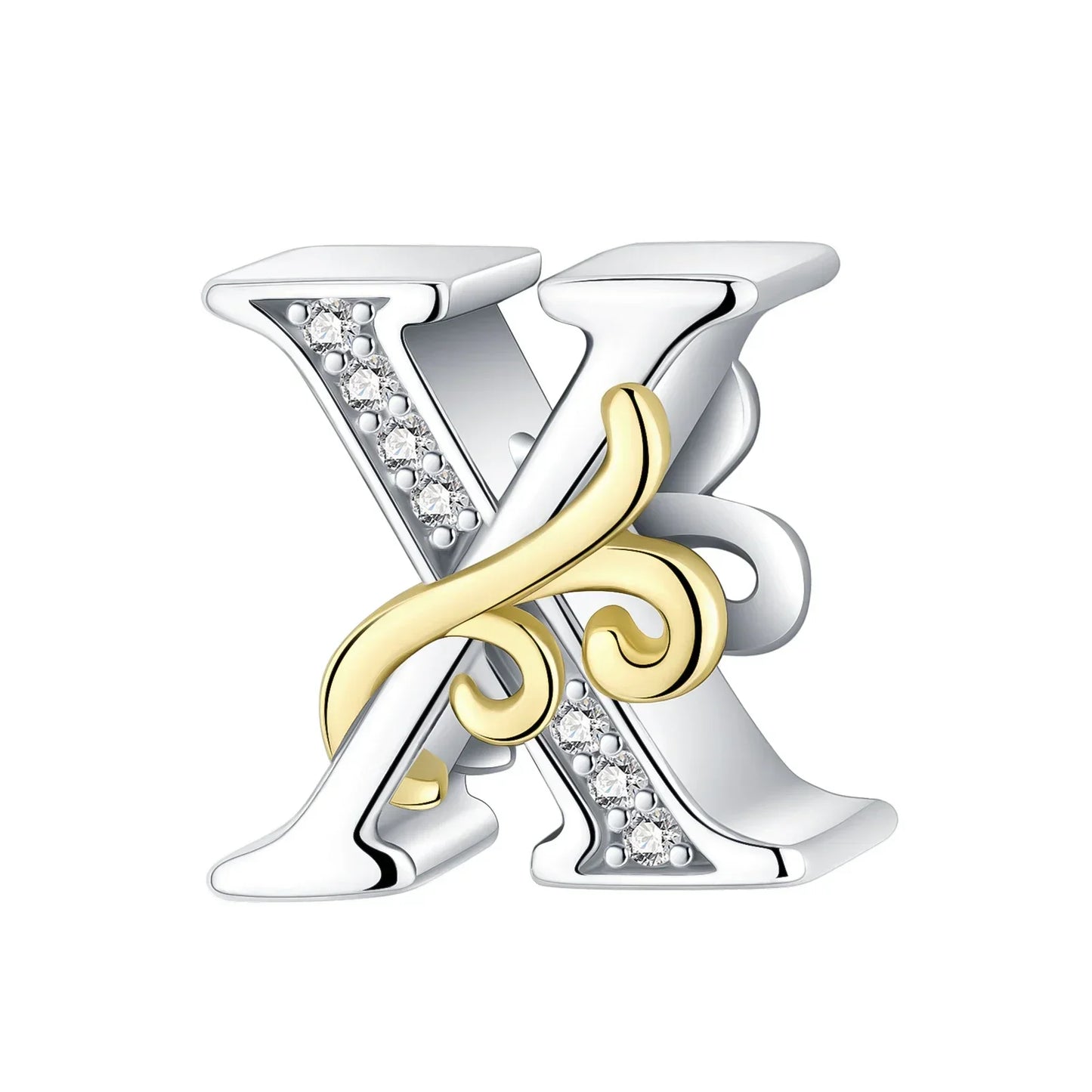 925 Sterling Silver  A-Z 26 English Letters Retro Fashion Pendant Fit Original Bracelet Charm Beads Necklace Diy Female Jewelry