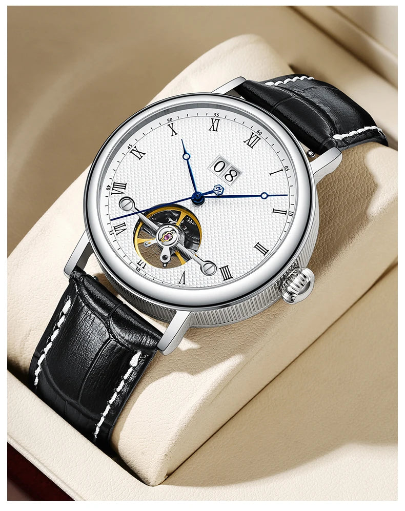Men Watches 2025 Classic Flywheel Male Watch High Range Stainless Steel Waterproof Automatic Watch for Men Free Shipping Items