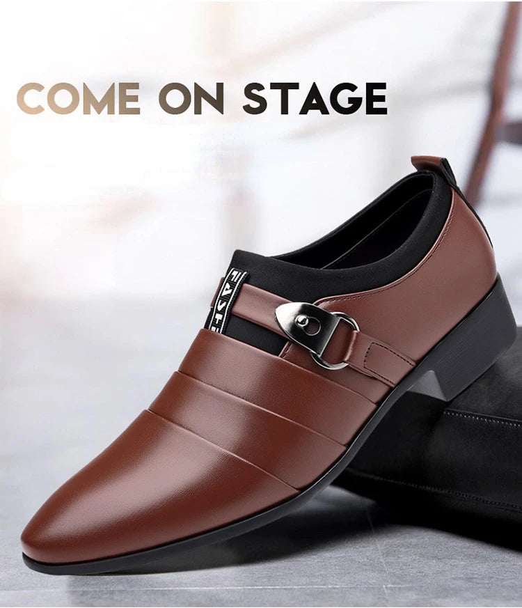 Men Dress Shoes Slip on Formal Suit Wedding Shoes for Male  Wedding Office Work Shoes Slip on Loafers Elegant Man Dress Shoes