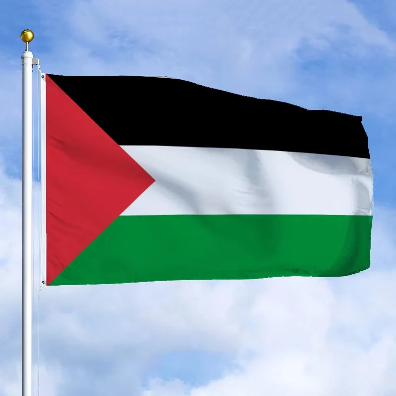 Palestine Flag 150x90cm Hanging Polyester Gaza Palestinian Banner for Decoration National Palestine Palestinians Flags