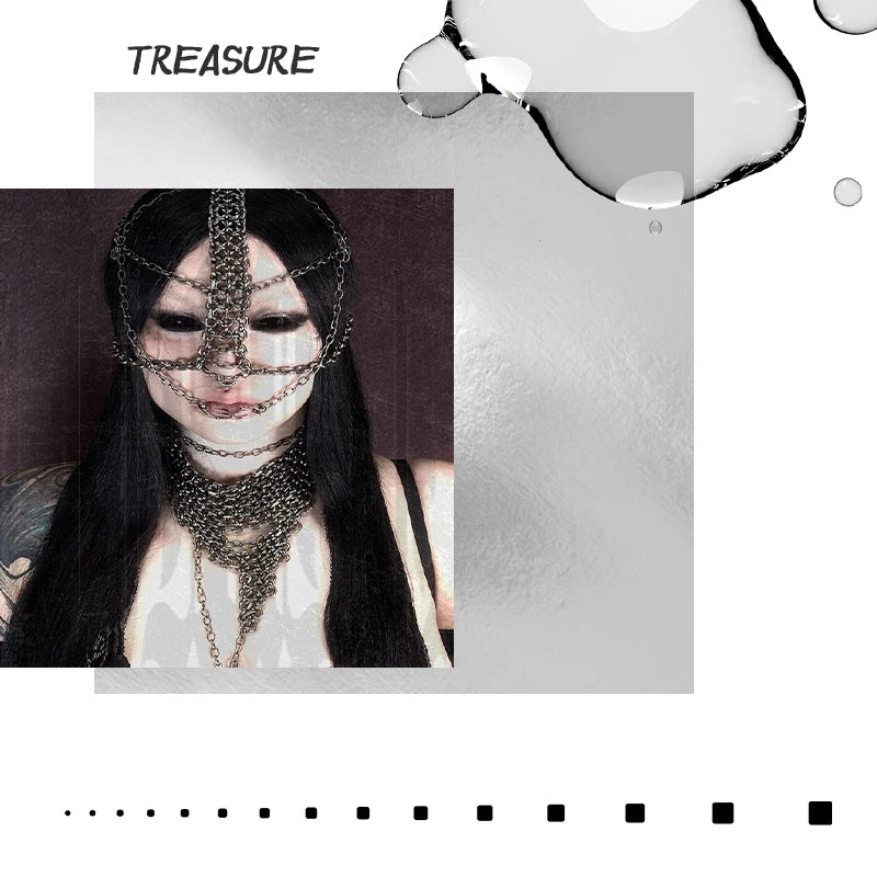 ZHUHE Lrregularly Pieced Necklace In Cyberpunk Style Is A Jewelry Accessory For Both Women And Men As A Party Gift