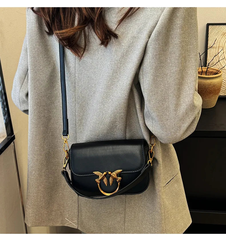Ladies' Handbag, Swallow Bag, High-end, Fashionable, Versatile, Single Shoulder Crossbody Bag, Small Square Bag, Commuting Bag