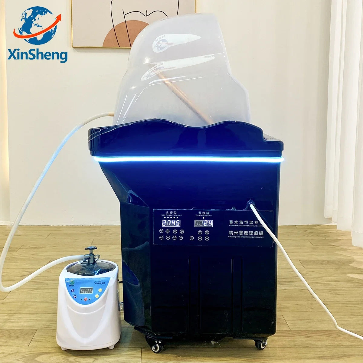 XinSheng Head SPA Fumigation Hydrotherapy Equipment Beauty Barber Furniture Massage Hair Salon Water Circulation Shampoo Sink