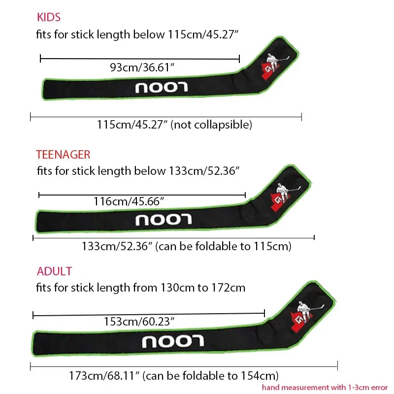 1Pc Portable Ice Hockey Stick Bag Waterproof One Shoulder High Quality Hockey Stick Accessories with Adjustable Shoulder Strap