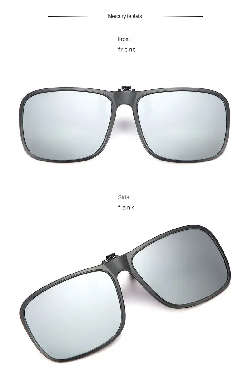 Polarized Flip Up Clip on Sunglasses for Driving Dark UV400 Photochromic Anti Glare Lens MyopiaSun Glasses Car Driver Очки