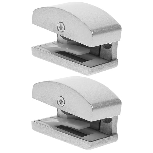 2Pcs Bottom Mount Door Guide Glass Door Stops Sliding Door Guides Shower Door Replacement Parts Hardware Track Bathrooms Bedroom