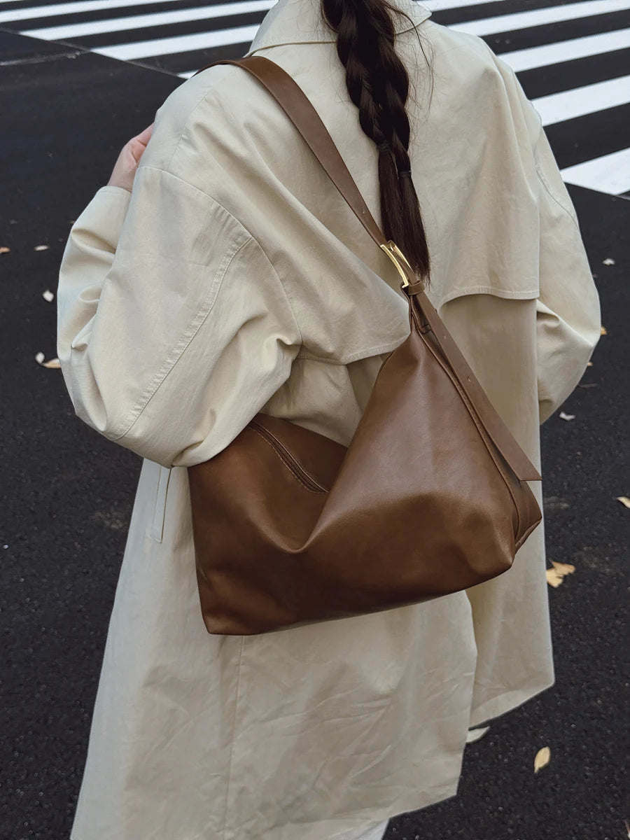 Crossbody Bags for Women Large Capacity Simple Design Handbags Solid Shoulder Bags Female Casual Travel Shopping Commuting Totes