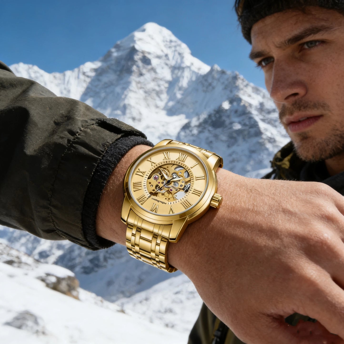 [Automatic Mechanical Men's Watch] Fashionable, High-Looking, and Affordable Luxury Men's Automatic Mechanical Watch, Suitable for Business and Casual Wear, Stylish and Handsome Men's Watch Hot-Selling Watches Are the Preferr
