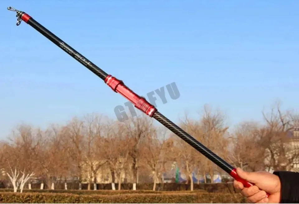 2.7m 3.6m 3.9m 4.5m Telescopic Fishing Pole Heavy Spinning Rod Big Fish 20kg Carbon Fiber Travel Saltwater Freshwater Fishing